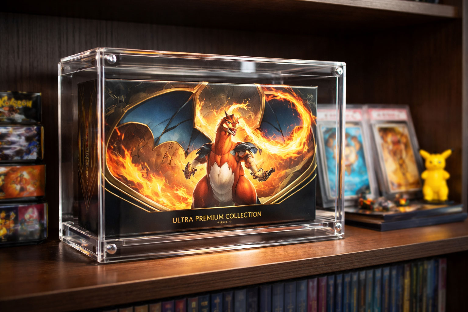 Protection acrylique UPC Dracaufeu : protéger et exposer votre coffret Pokémon